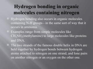 HYDROGEN BONDING in organic chemistry.pptx