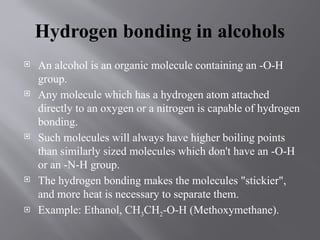 HYDROGEN BONDING in organic chemistry.pptx