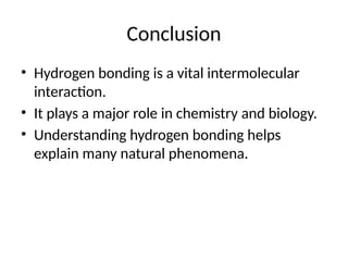 Comprehensive Exploration of Hydrogen Bonding: Chemistry and Biological ...
