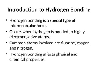 Comprehensive Exploration of Hydrogen Bonding: Chemistry and Biological ...
