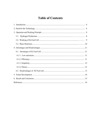 Hydrogen Fuel Cell (Case Study) | PDF