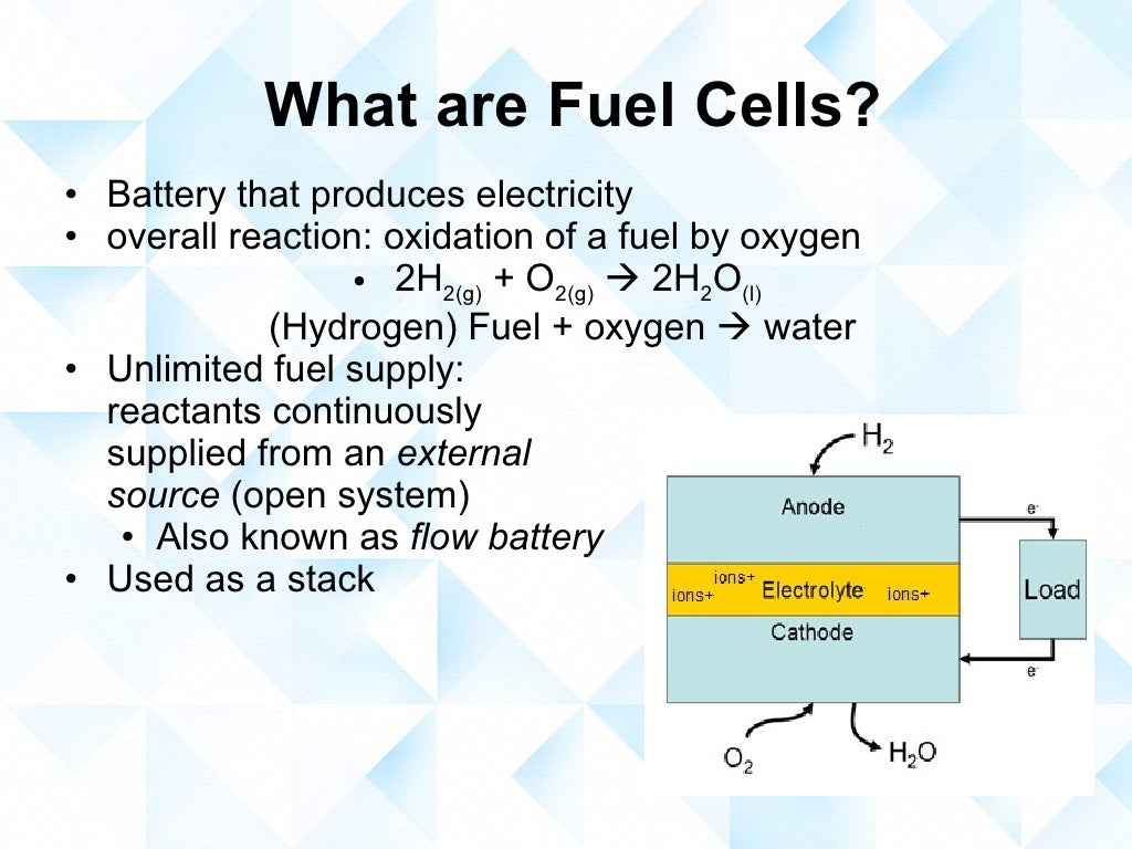 Hydrogen fuel cells