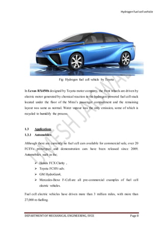 Hydrogen fuel cell vehicle | DOCX