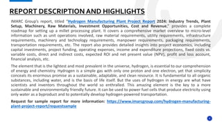 Hydrogen Manufacturing Plant Report 2024 | PDF