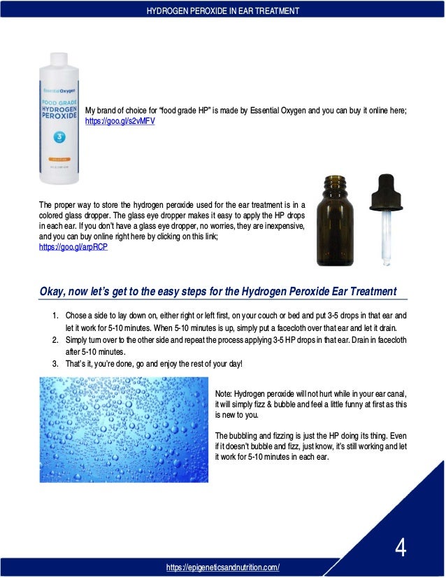 Hydrogen Peroxide In Ear Treatment