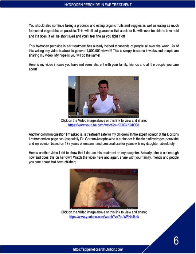 Hydrogen Peroxide In Ear Treatment