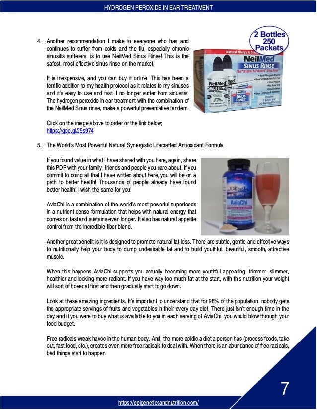 Hydrogen Peroxide In Ear Treatment