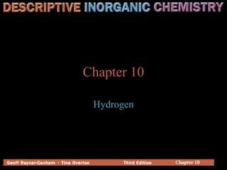 Chapter 10
Hydrogen
 