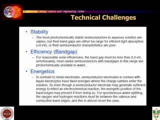 Sustainable Energy Science and Engineering Center
Technical Challenges
 