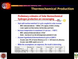 Sustainable Energy Science and Engineering Center
Thermochemical Production
 