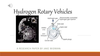 Hydrogen Rotary Vehicles
A RESEARCH PAPER BY JAKE WIDMAN
 