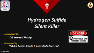 Hydrogen Sulfide
Silent Killer
1 Jan 2021
supervised by:
DR. Hamed Harby
Presented by:
Habiba Yasser Gouda & Loay Reda Alaswad
 