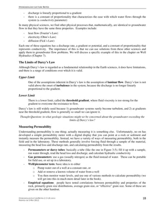 Hydrogeology Lecture Notes Basic Hydrogeology An Introduction