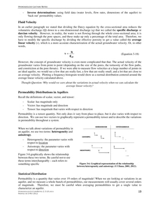 Hydrogeology Lecture Notes Basic Hydrogeology An Introduction