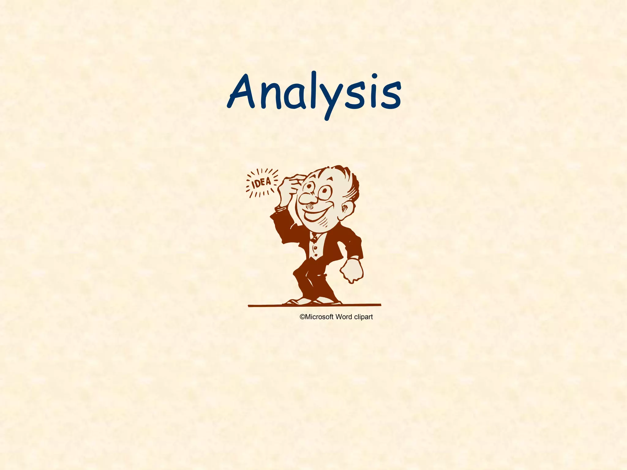 Analysis © Microsoft Word clipart 