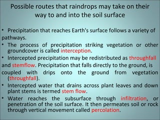 Interception In Geography Hydrologic cycle and field water balance | PPT