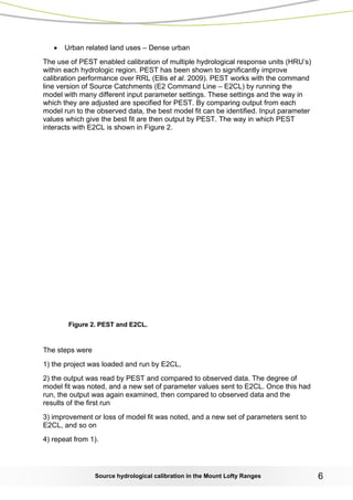 Hydrological Calibration in the Mount Lofty Ranges using Source ...
