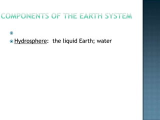 79%=ice caps and glaciersMatter Recycling in EcosystemsLaw of Conservation of Matter:  matter is neither created nor destroyed.Just moved around and transformed.Biogeochemical cycles:  the movement of chemicals through the components of the Earth system.These components are also called “biogeochemical reservoirs”.13