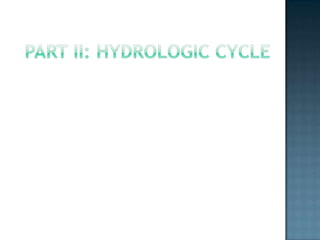 Part II: HYDROLOGIC CYCLE 