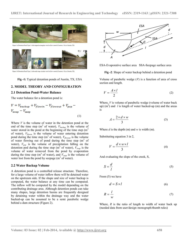 Hydrologic modeling of detention pond | PDF