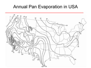 Annual Pan Evaporation in USA 