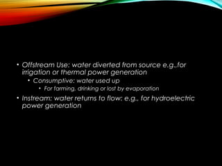 Hydrology Distribution of Water Cycle | PPT