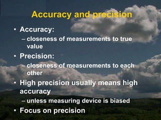 Why MeasurePredict impacts from prior knowledge or experienceInfer impacts from evidence collectedExperimentally investigate impact of certain activities