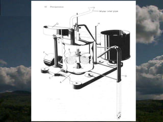 Non-recording RaingaugesMeasure with calibrated flask or dipstickFlask usually tapered to allow accuracy if little rainIn SA - manual daily observation at 08h00Storage gauges in remote areasEvaporation losses highPrevention byoil filmsmall exposed surface areapoor ventilationlow internal temperature