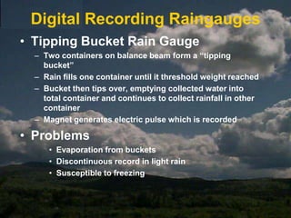 Two types of standard storage raingauge