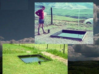 Evaporation PansUS Class A-PanStandard instrument used to measure evaporation. Diameter = 1210 mmdepth = 255 mmUsually set on 150 mm high baseallows circulation of airMust be levelWater level maintained 50mm below rimMeasure withpoint gauge & still wellgraduated cylinderstaff