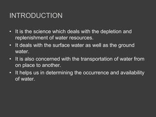 Hydrology & Site Selection of Hydro Power Plant | PPTX