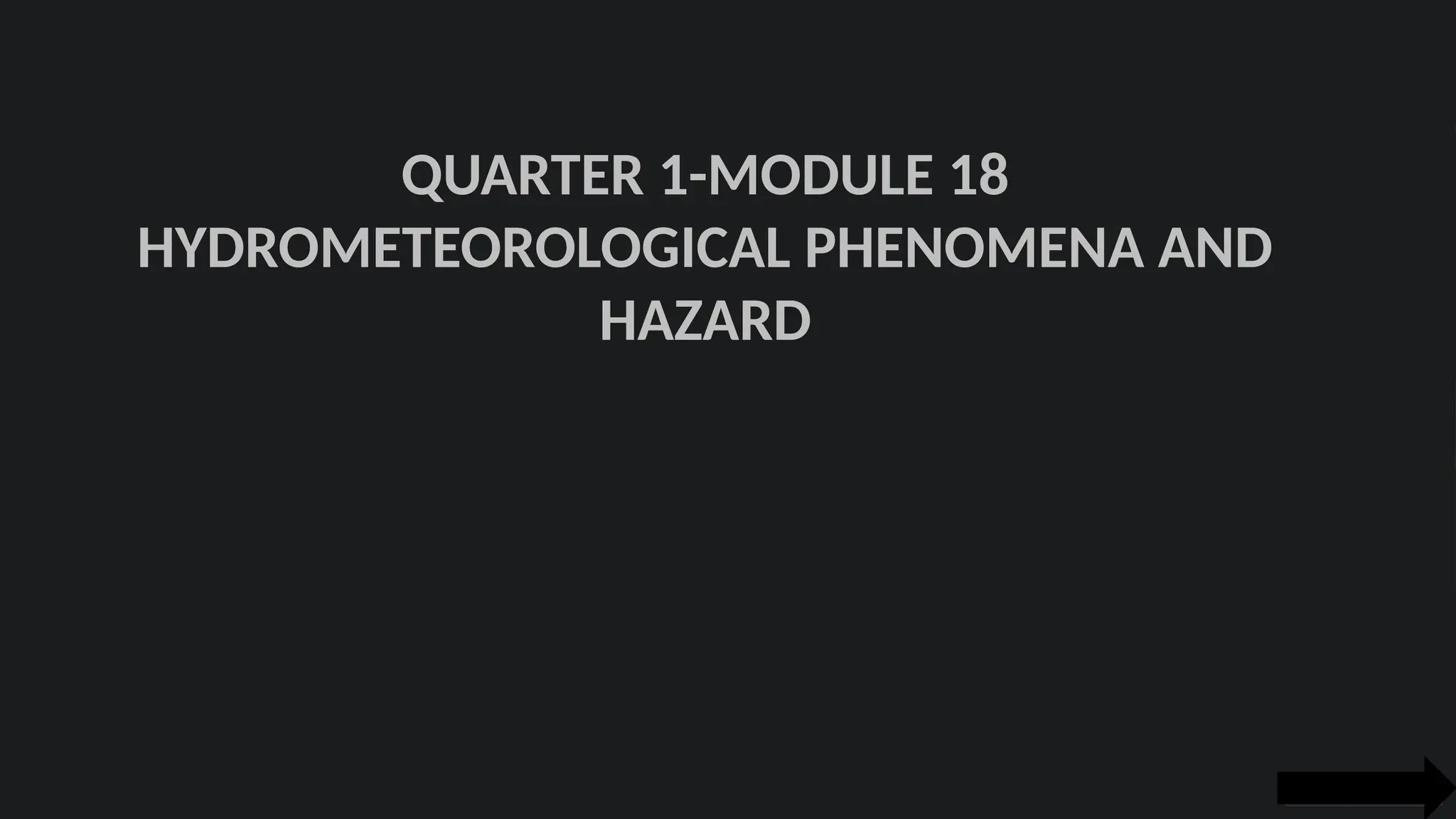Hydrometeorological Phenomena And Hazards Pptx