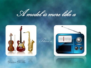 A model is more like a
Than a
-Dominic Di Toro
 