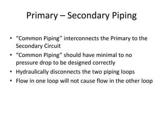 hydronic system piping design for chilled water and hot water air ...