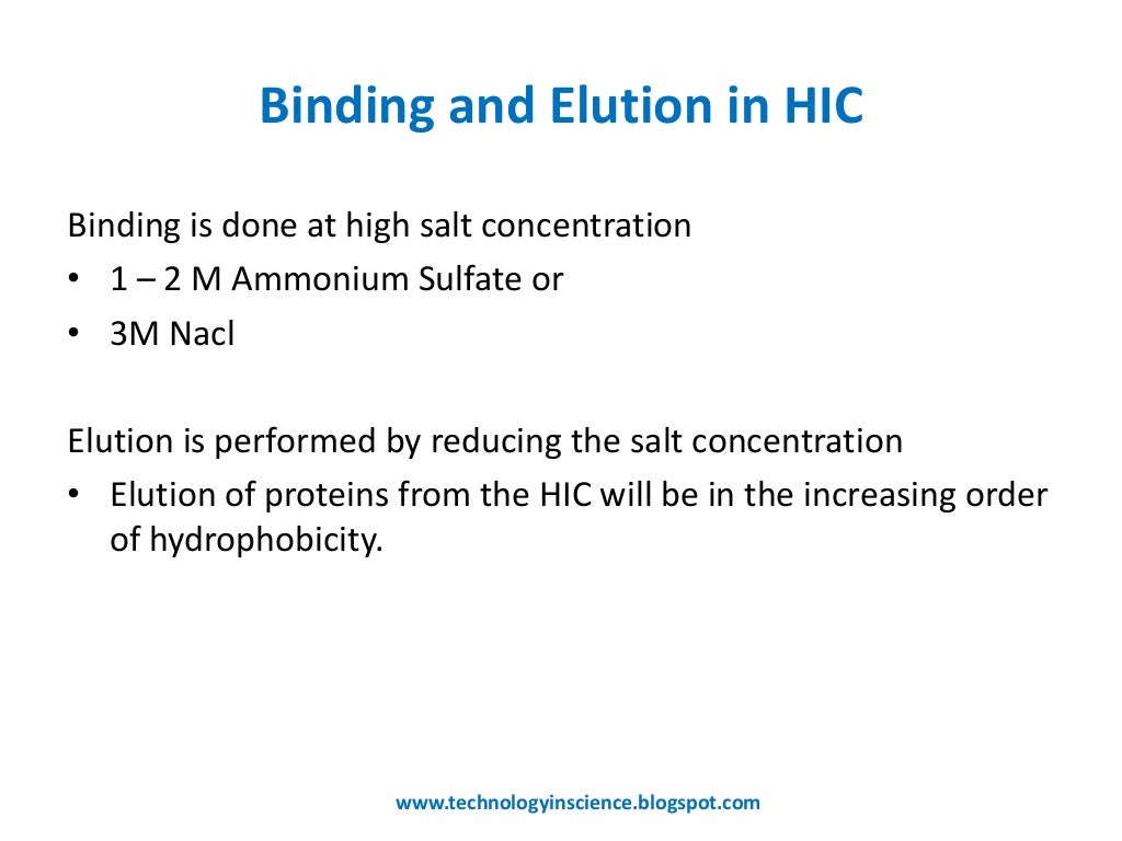 Hydrophobic interaction chromatography [HIC] Theory and Principle