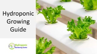 Hydroponic
Growing
Guide
 