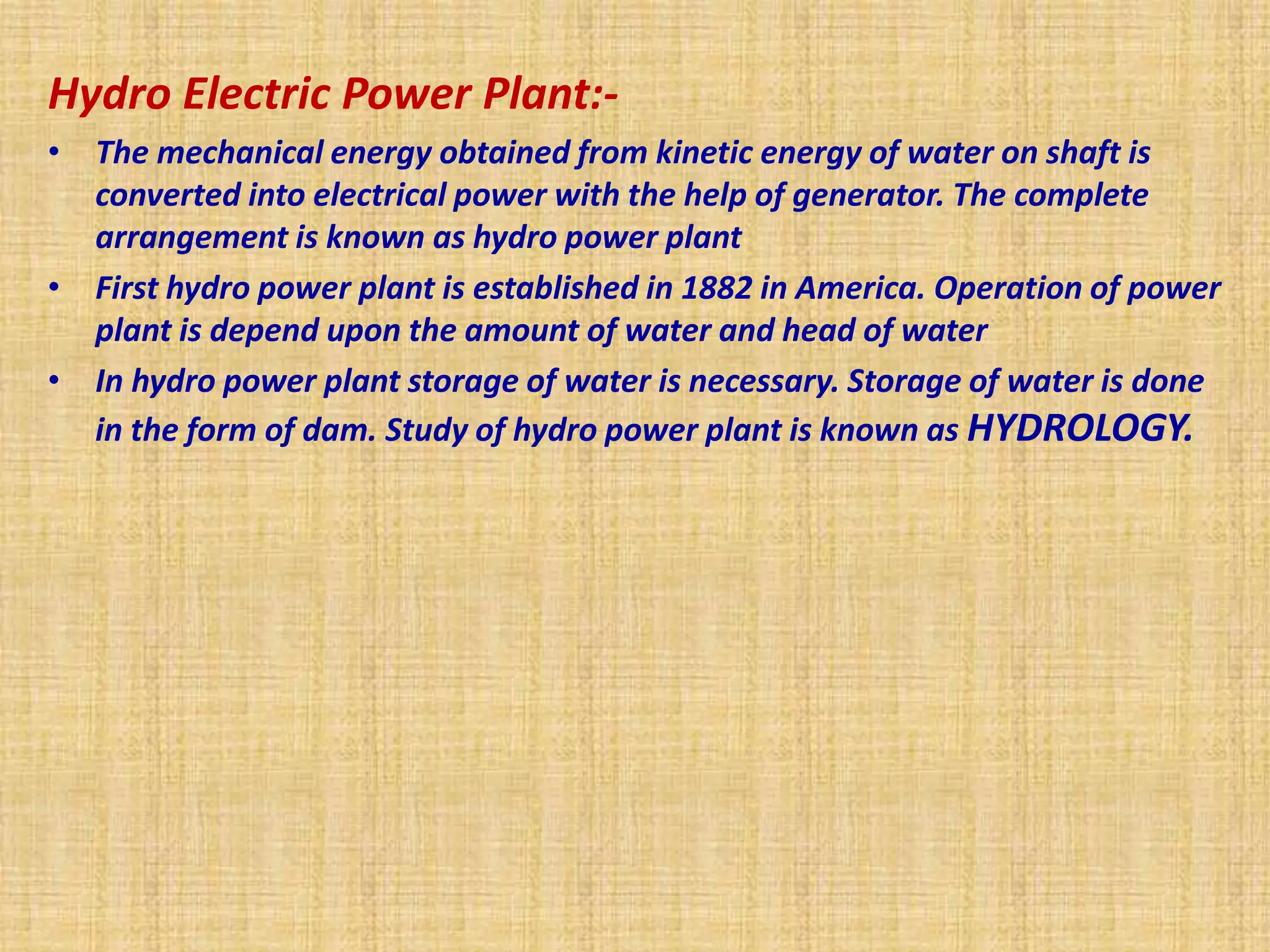 Hydro power plant | PPTX