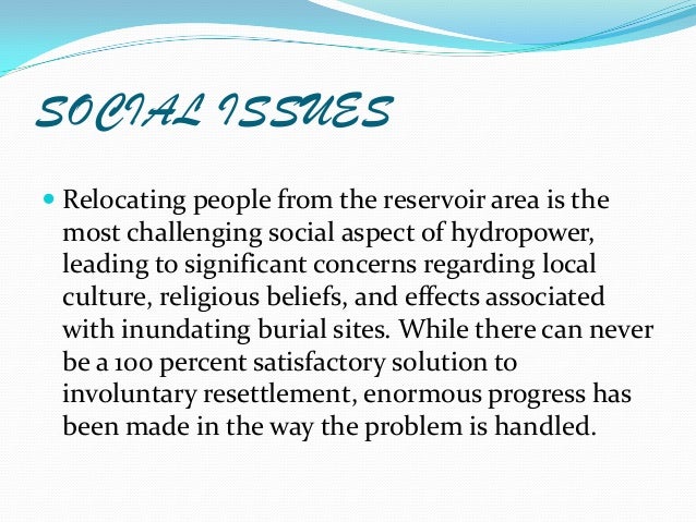 Social impact of hydro power plant