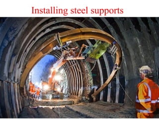 Installing steel supports
 