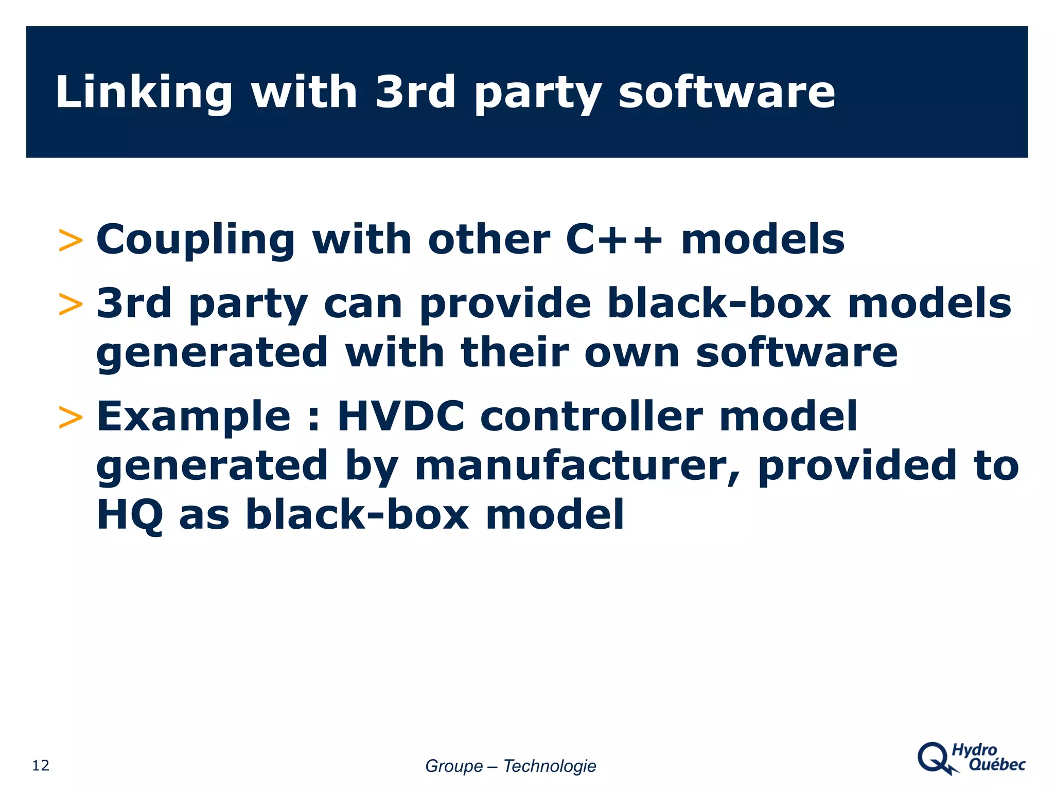 Hydro Quebec Roumy Interfacing Emtp Rv Withothersoftware Using C++