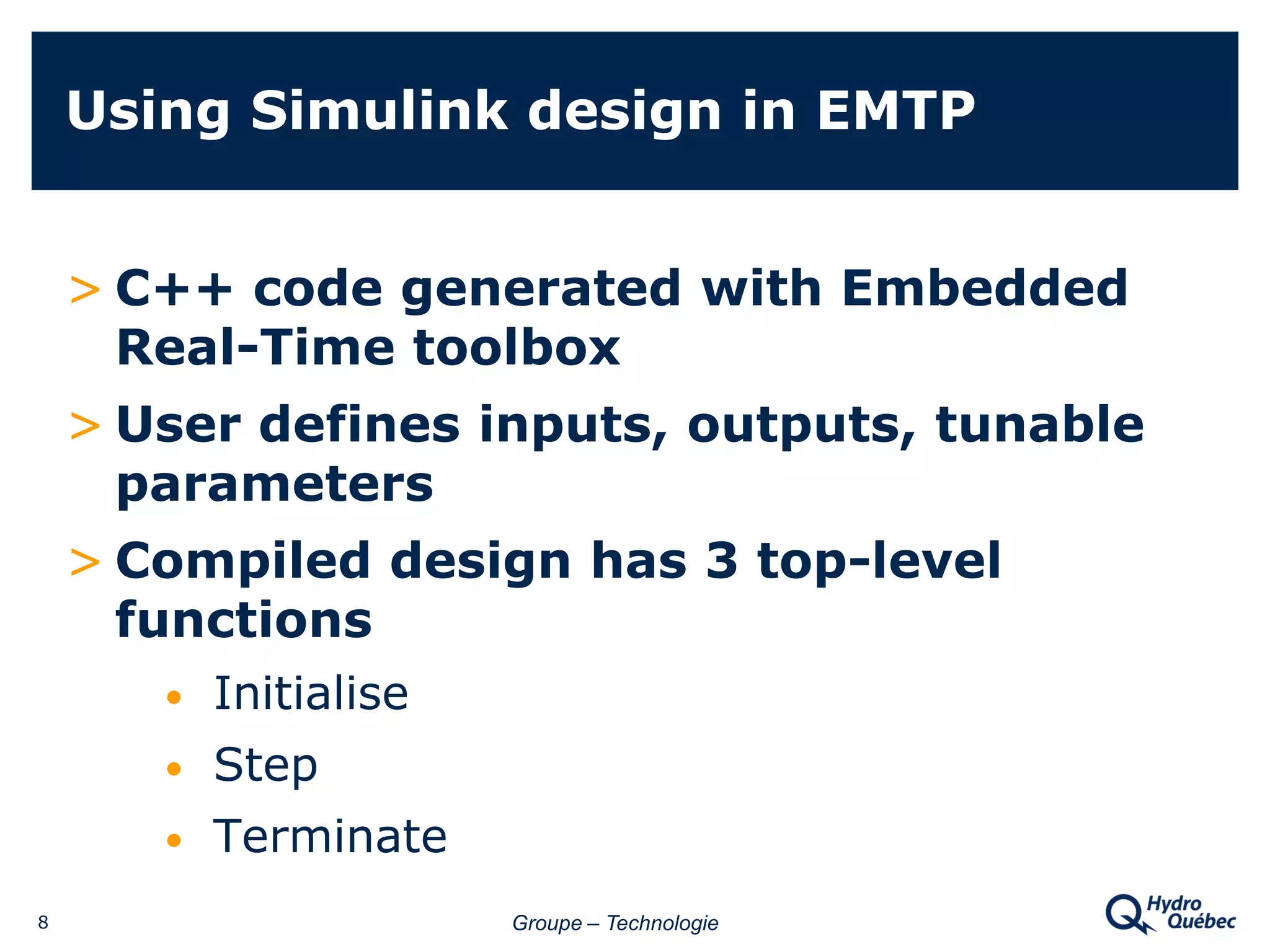 Hydro Quebec Roumy Interfacing Emtp Rv Withothersoftware Using C++