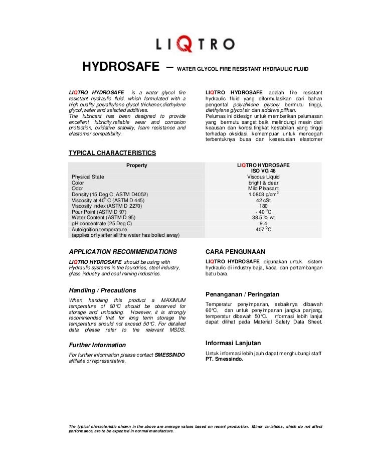 Hydrosafe ISO VG 46 (Product Data Sheet)