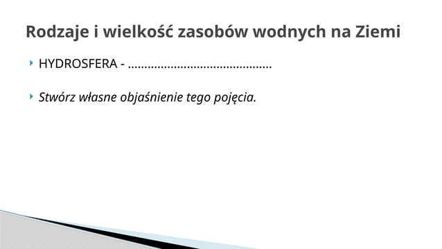 Odpowiedzi Hydrosfera Sprawdzian Nowa Era - Hydrosfera podrecznik do geografii liceum.pptx