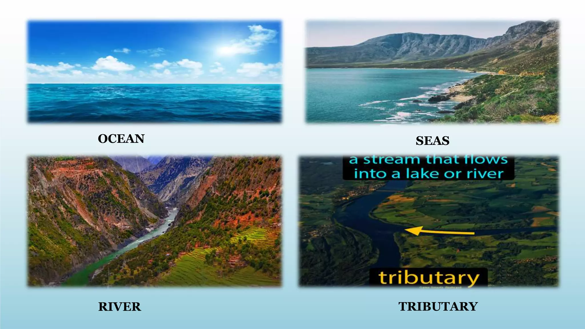 OCEAN SEAS
RIVER TRIBUTARY
 