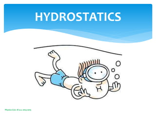 Physics CLIL 1D a.s. 2014-2015
HYDROSTATICS
 