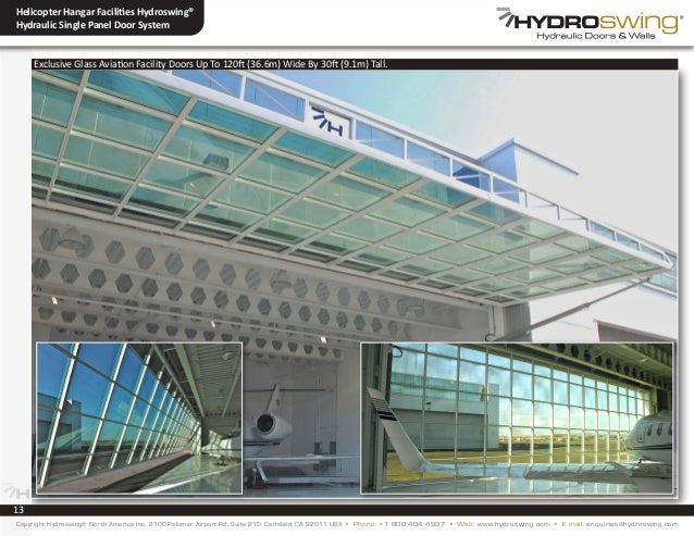 Hydroswing Helicopter Hangar Facility Door Systems Hydraulic Doors