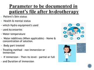 Hydrotherapy Rvt File Hydrotherapy | PPTX