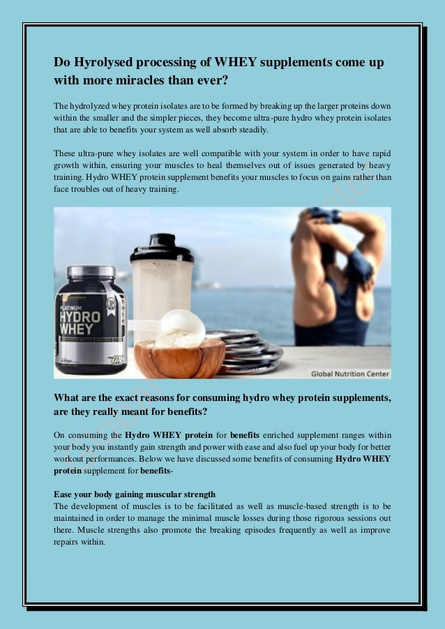 Hydro whey protein benefits