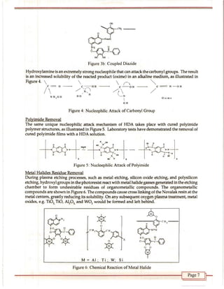 Hydroxylamine Cleaning Chemistries | PDF