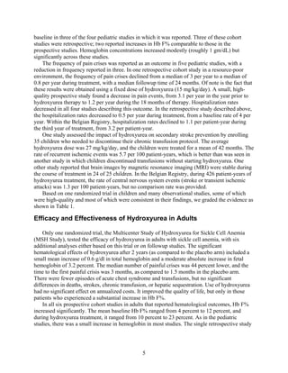 Hydroxyurea for the treatment of sickle cell disease2 | PDF